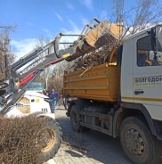 Коллектив Волгодонской городской Думы принял участие в уборке парка Победы